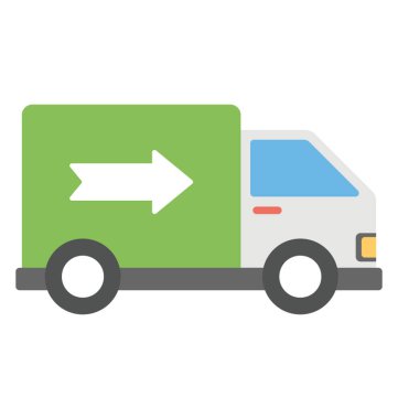 Teslimat van vektör simge düz tasarım 