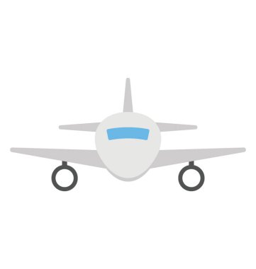 İş jeti. Bir iniş uçak vektör simgesi düz tasarım 