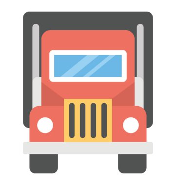 Buzdolabı van vektör simge düz tasarım 