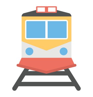 Tren vektör simge düz tasarım 