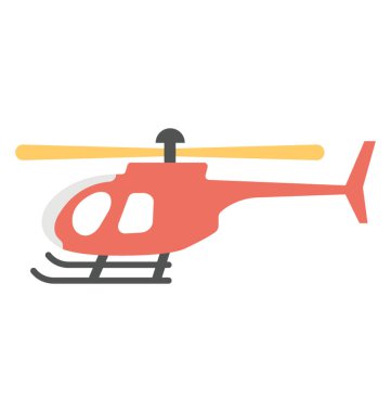 Helikopter vektör simge düz tasarım 