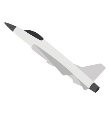 Askeri savaş uçağı uçak vektör simge düz tasarım 