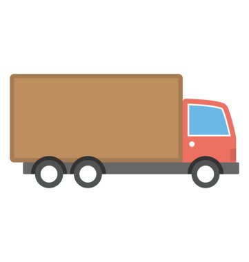 Kamyon vektör simge düz tasarım 