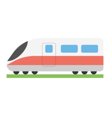 Hızlı tren vektör simge düz tasarım 