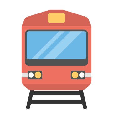 Tren. Parça vektör simge düz tasarım retro bir trende 