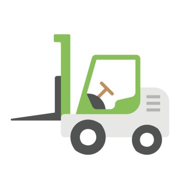 Forklift vektör simge düz tasarım 