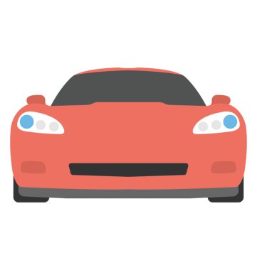 Supercar vektör simge düz tasarım 