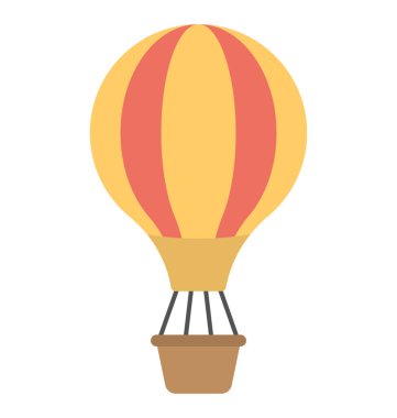 Sıcak hava balon vektör simge düz tasarım 