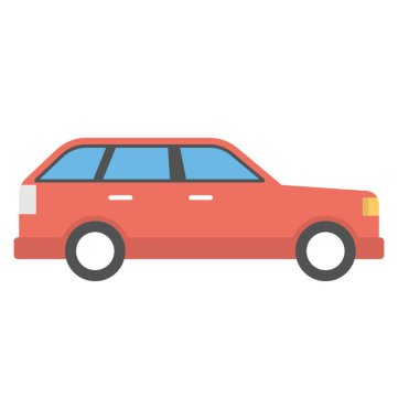 Hatchback vektör simge düz tasarım 