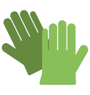 Düz simge temizlik bir çift eldiven