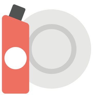 Bir plaka ile bulaşık deterjanı şişe