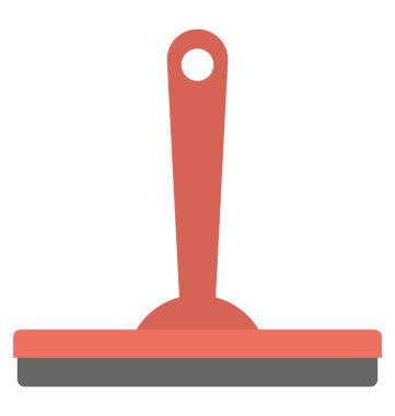 Bir tek kırmızı silecek düz simgesi