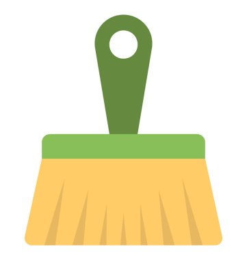 Tek bir kapsamlı fırça düz simgesi 