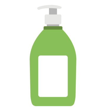 Bir el yıkama sıvı şişe düz simgesi 