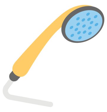 Bir tek el duş düz simgesi