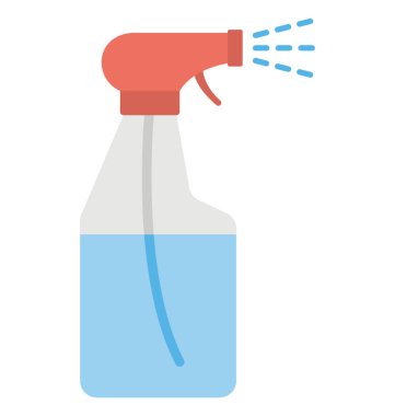 Boya Tabancası temizlik bir cam düz simgesi