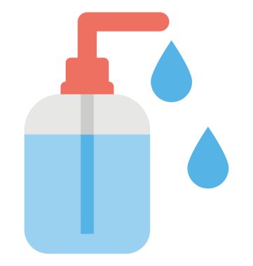 Bir şişe sıvı dışarı dökülmesini ile düz simgesi 