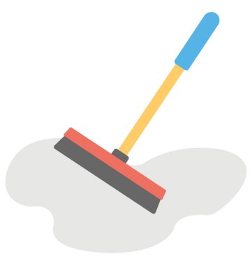 Zemini paspaslamayı bir silecek düz simgesi