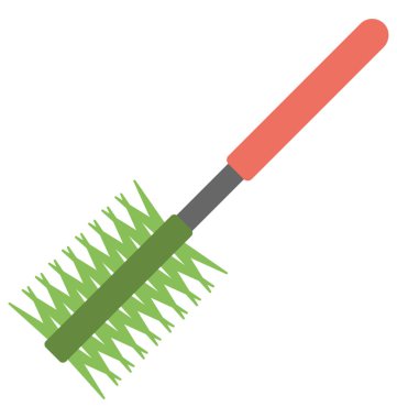 Düz simgesi yeşil tuvalet fırçası 