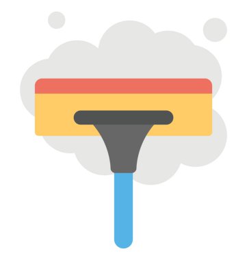 Sabun su silerek bir silecek düz simgesi 