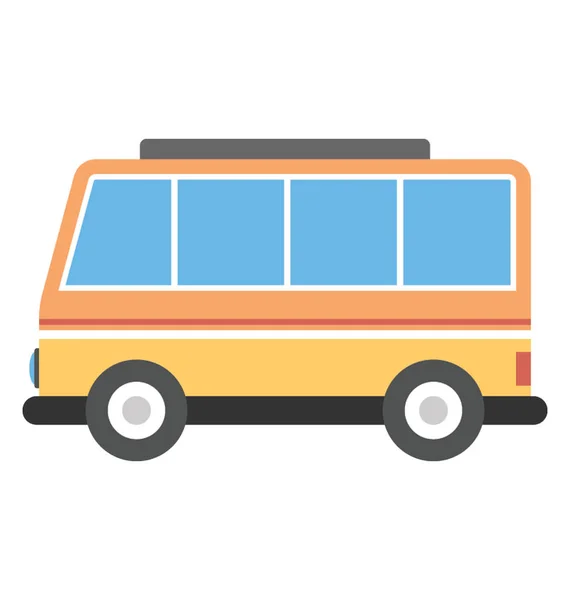 Ícone Vetor Ônibus Design Plano — Vetor de Stock