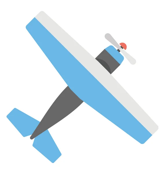 Biplane Vector Icon Flat Design — Stock Vector