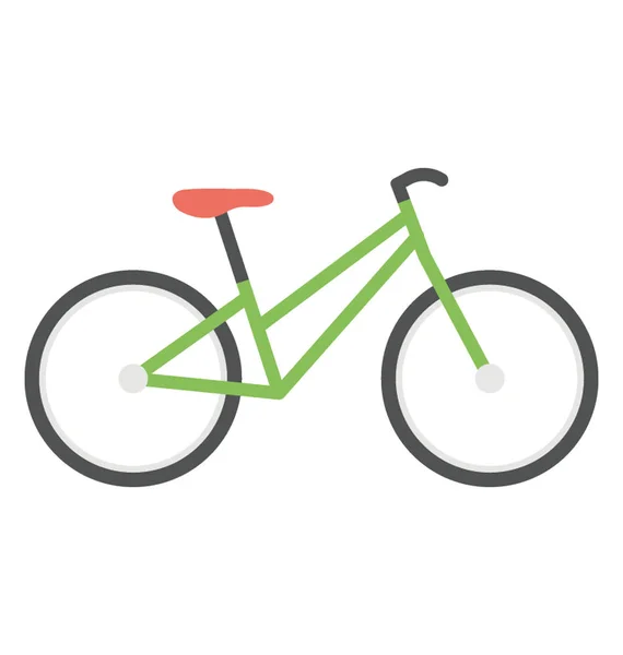 Ícone Vetor Bicicleta Design Plano — Vetor de Stock