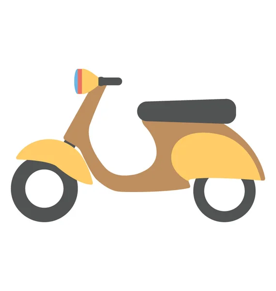 Motor Scooter Vector Pictogram Platte Ontwerp — Stockvector