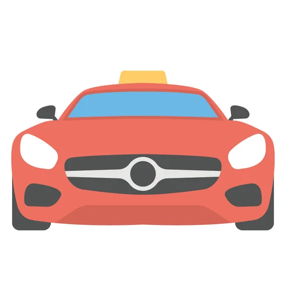 Cop Auto Vector Pictogram Platte Ontwerp — Stockvector