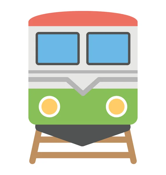 Поезд Retro Train Vector Icon Flat Design — стоковый вектор