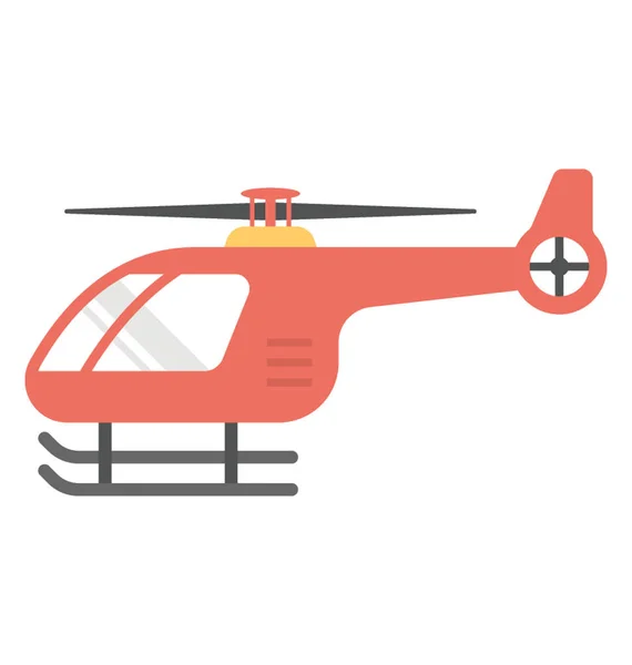 Ícone Vetor Helicóptero Design Plano — Vetor de Stock