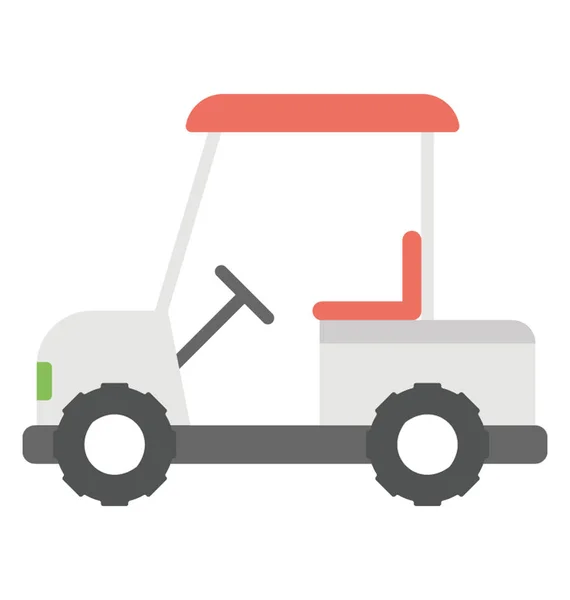 Icône Vectorielle Chariot Golf Design Plat — Image vectorielle