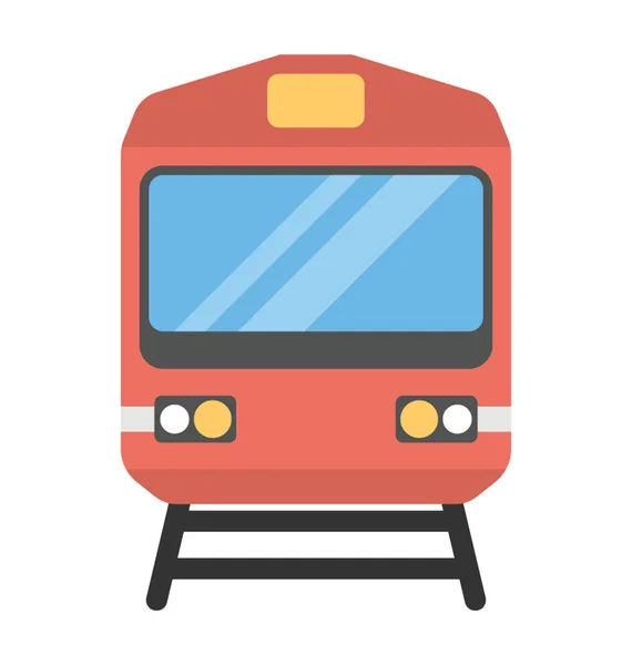 Train Retro Train Track Vector Icon Flat Design — Stock Vector