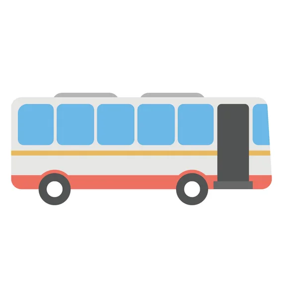 Pasażer Autobusu Wektor Ikona Płaska — Wektor stockowy