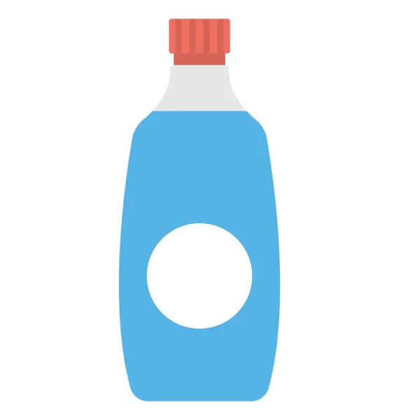 Flat Icon Bottle Full Cloth Softener Solution — Stock Vector