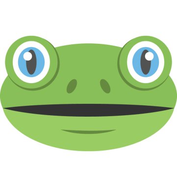 Bir kurbağa yüz düz simgesi