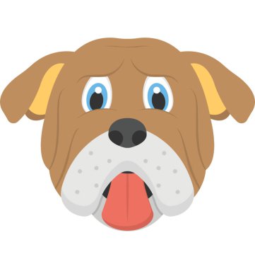 Bir bullgod yüz düz simgesi 