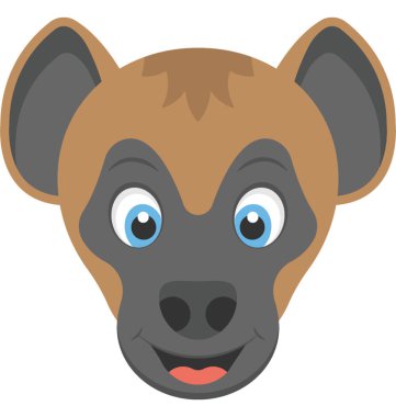 Bir bebek maymun başın düz simgesi 