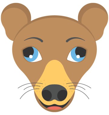 Kahverengi bir chiwawa yüz düz simgesi