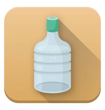 Düz vektör simge temiz içme suyu şişe 