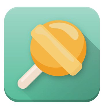 Şeker şeker, tatlılar simgesi düz.