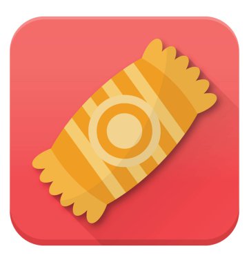 Şişman vektör simge kaydırılan şeker 