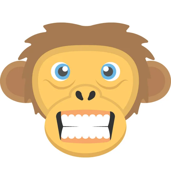 원숭이의 얼굴의 아이콘 — 스톡 벡터