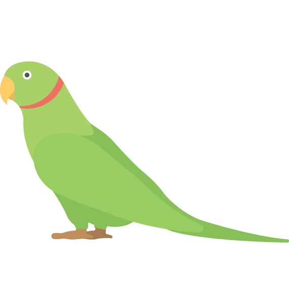 Icono Plano Solo Loro Verde — Vector de stock