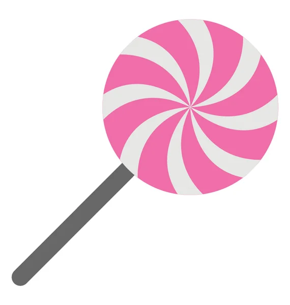 Flat Icon Big Lollipop Candy — Stock Vector