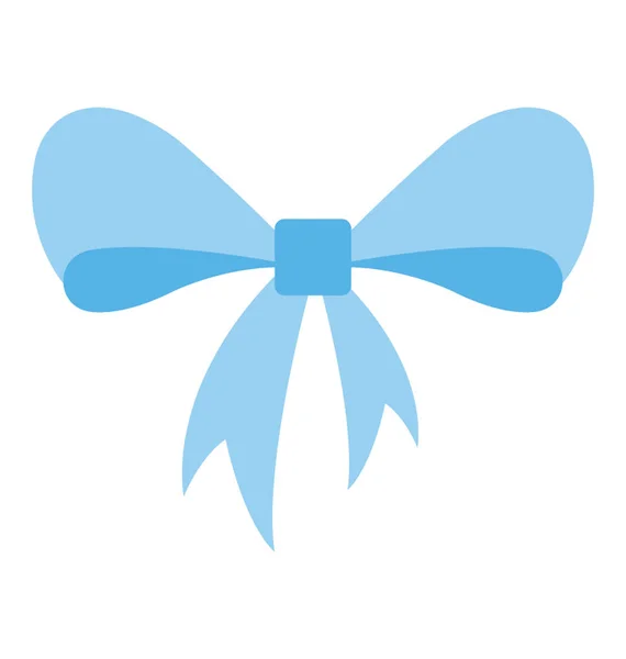 Icône Plate Seul Ruban Bleu — Image vectorielle