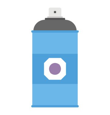 Renkli saç spreyi şişesi bir tasviri. 