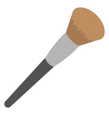 Bir kabuki fırça elmacık kemiği makyaj sırasında kullanılan düz simgesi tasviri