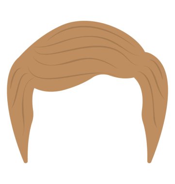 Bir düz vektör simgesi sarı saç kesme.