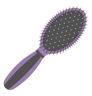 Bir saç fırçası bir düz vektör simgesi. 